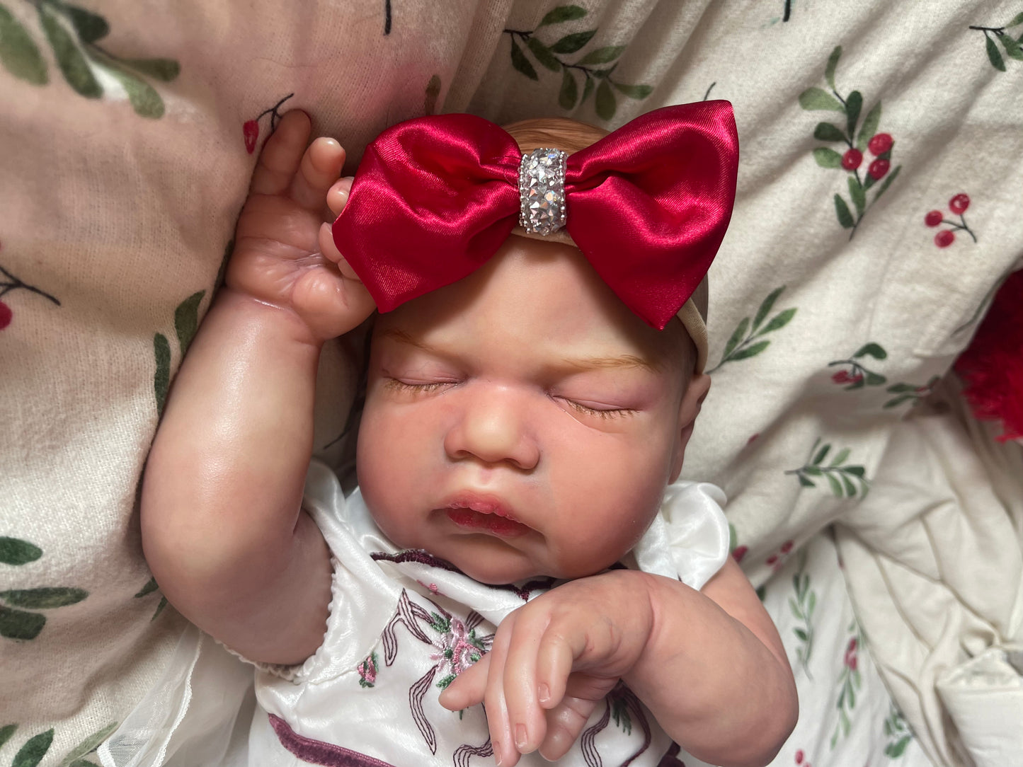 Sparkly red hair bow headband - Young Hugs