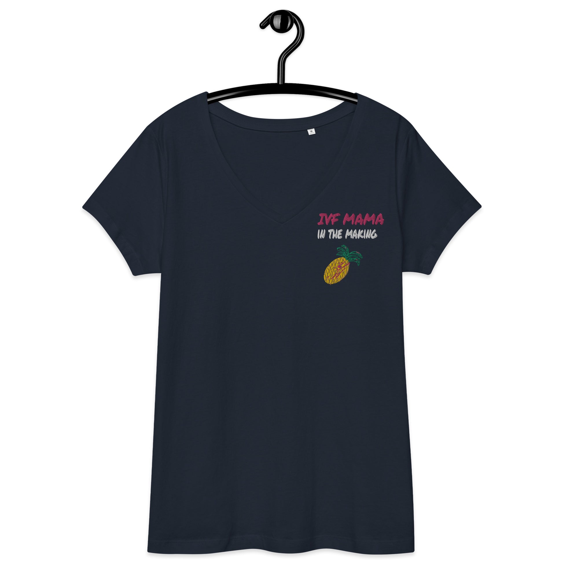 Ivf Mama in the making shirt fitted V-neck t-shirt - Young Hugs